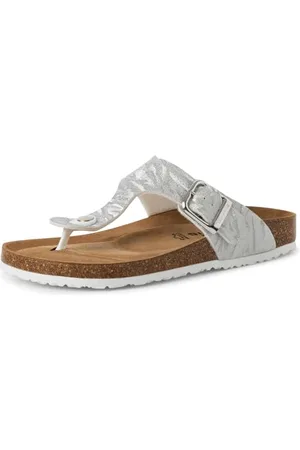 Tamaris Pantolette Damen Flach metallic,EU 42