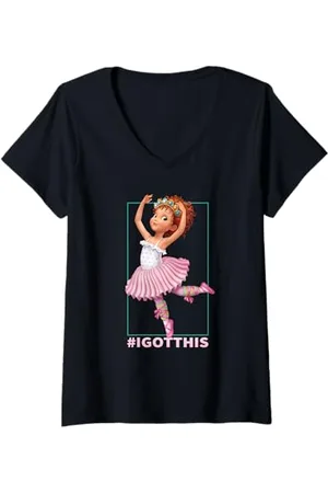 Disney Damen Fancy Nancy Ballerina #IGotThis T-Shirt mit V-Ausschnitt