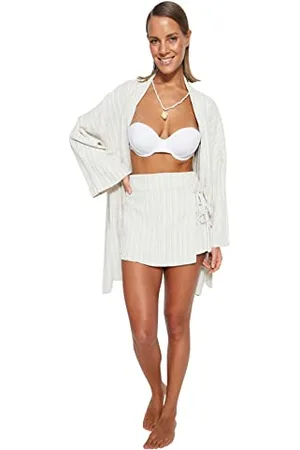 Trendyol Damen hoher Taille und weitem Bein Shorts, , 68 DE