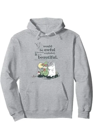 Moomin If The World Exploded Comet In Moomland Snufkin Zitat Pullover Hoodie