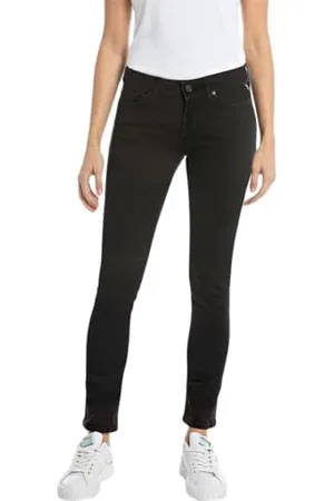 Replay Damen Jeans New Luz Skinny-Fit Hyperflex Forever Dark mit Stretch, Schwarz , 27W / 32L