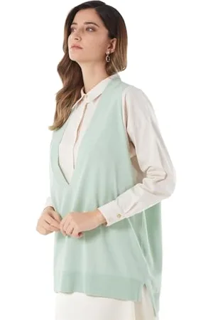 Trendyol Damen V-neck Knitwear Pullover Sweater, Mint, S EU