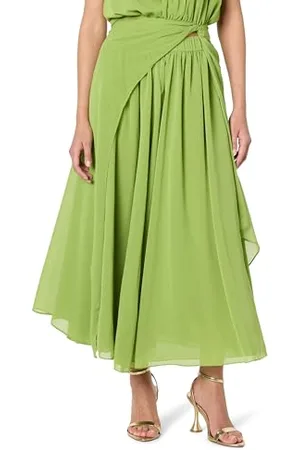 THE DROP Layered Chiffon Maxi Skirt Rock, , M
