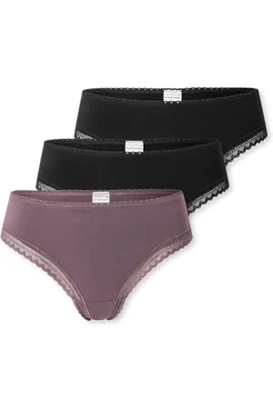 Schiesser Damen 3 Pack Tanga String mit Spitze - Modern Multipacks, , 40