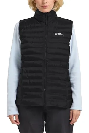Jack Wolfskin Damen PILVI DOWN VEST W Daunenweste, black, 48