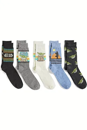 STAR WARS Herren The Mandalorian 5 Pack Crew Lässige Socken, , 43-47 EU