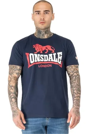 Lonsdale London Herren T-Shirt Normale Passform Lion Two Tone XXL