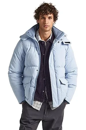 Pepe Jeans Herren Biel Puffer Jacket, Blue (Bleach Blue), XS