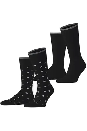 ESPRIT Herren Socken Monogramm Multipack M So Baumwolle gemustert 2 Paar, , 43-46
