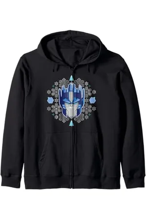 TRANSFORMERS Evergreen Christmas Optimus Face Snowflakes Kapuzenjacke