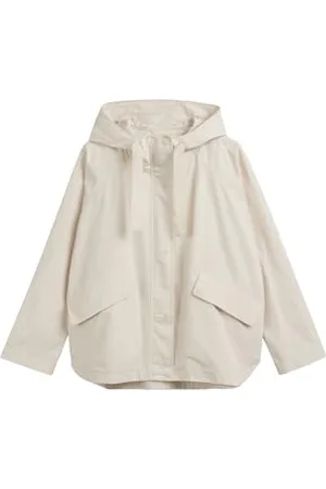 Marc O’ Polo Marc OߴPolo Damen Übergangsjacke mit Kapuze Relaxed Fit, Cremefarben (Natural Cotton), 44