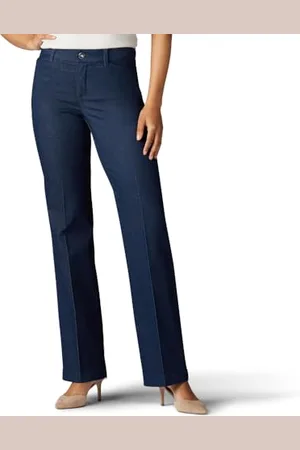Lee Damen Ultra Lux Comfort with Flex Motion Trouser Pant Hose, , 34 Kurz