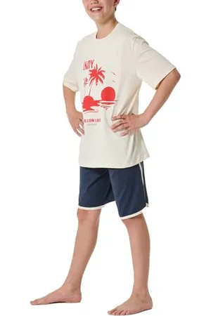 Schiesser Jungen Schlafanzug Set kurz - 100% Organic Bio Baumwolle - Größe 140 bis 176, , 176