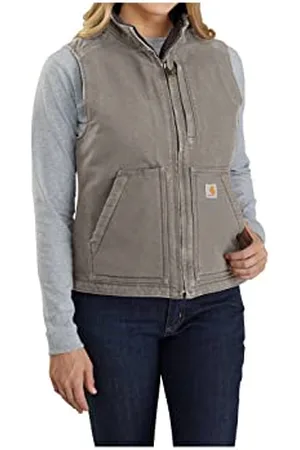 Carhartt Damen Relaxed Fit Washed Duck Sherpa Lined Weste , , XL