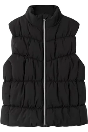 NAME IT Mädchen NKFMORNING Puffer Vest TB Steppweste, Black, 134