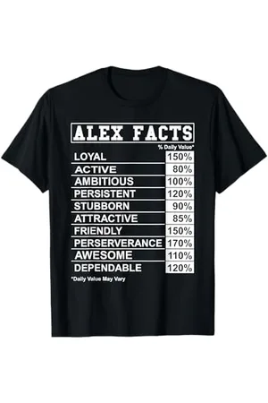 Awesome apparel Alex Fakten Cool aussehende T Shirt für Alex mit Funny Fakten T-Shirt