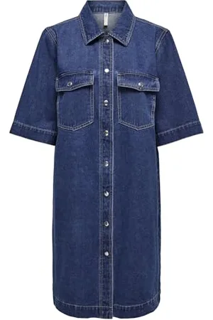ONLY Onlbelle S/S Button Dress DNM Gua Noos