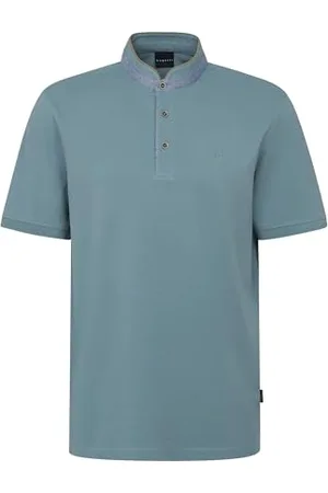 Bugatti Herren Poloshirt Stehkragen Basic Kurzarm Modern Fit