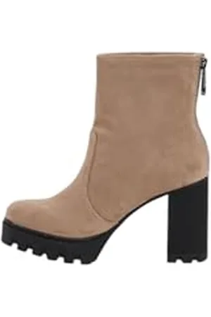 Calvin Klein Damen Heel Platform Zip Boot SS YW0YW01601 Stiefel, Braun (Fossil/Black), 38 EU