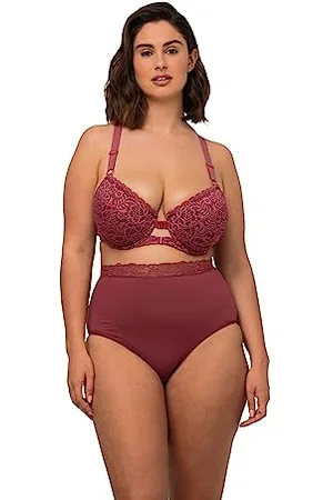 Ulla Popken Damen, große Größen, Bügel-BH, Softschale, Spitze, Vorderverschluss