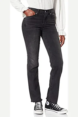 7 for all Mankind Damen The Straight Kind To The Planet Reform Jeans, Black, 31W 30L EU