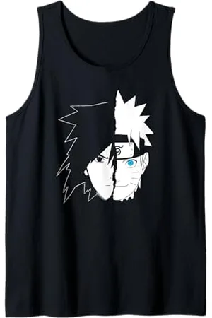 Naruto Sasuke Split Face Tank Top