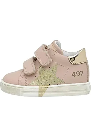 Falcotto Salazar VL-Sneakers aus Kalbsleder mit Glitter-Print Altrosa 18