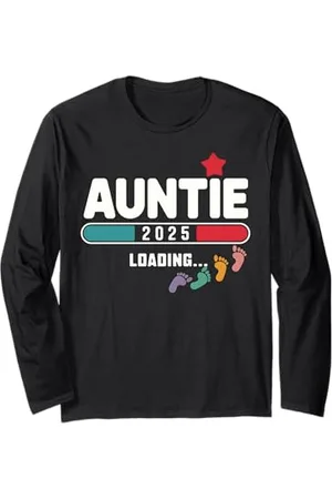 Graphic 365 Auntie Loading 2025 Cute Baby Ankündigung für Tante Langarmshirt