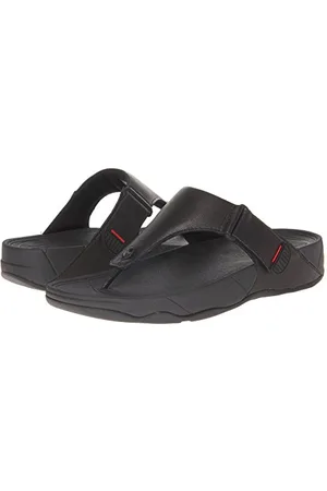 FitFlop Herren TRAKK II Toe Post-Leather Zehentrenner, Schwarz (All Black), 46 EU
