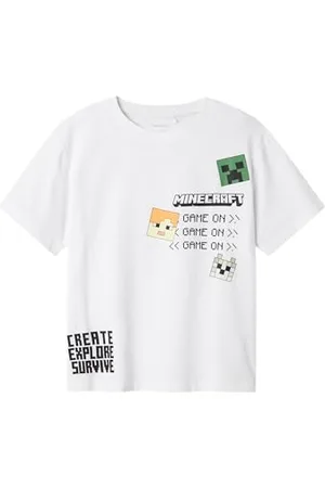 NAME IT Jungen Nkmjafar Minecraft Nreg Ss Top Box Bfu, , 134/140 cm