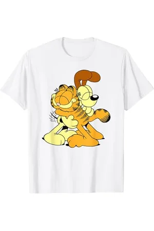 Garfield & Odie Hugging Cute Cartoon Katze und Hund T-Shirt