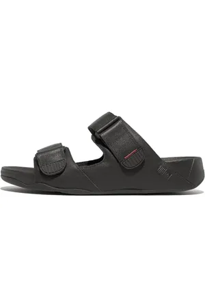 FitFlop Herren Gogh MOC Slide-Leather Sandalen, Schwarz (All Black), 41 EU