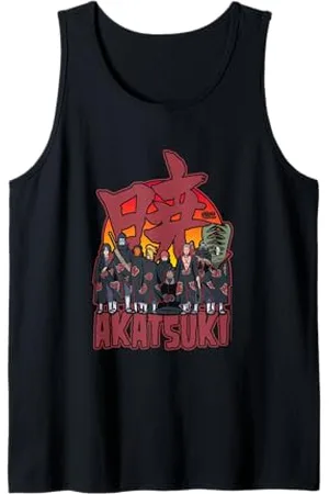 Naruto Shippuden Akatsuki Group mit Kanji Tank Top