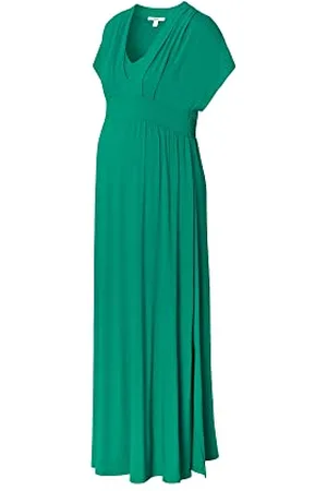 ESPRIT Damen Dress Nursing Maxi Short Sleeve Kleid, Indian Jade-321, L