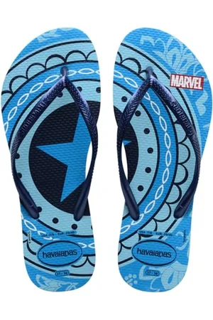 Havaianas – Slim Marvel, bequeme, langlebige und leichte Badelatschen, Design mit Marvel-Superhelden, rutschfeste Sohle, Damen