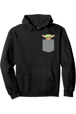 STAR WARS The Mandalorian The Child Squid Soup Faux Pocket Pullover Hoodie