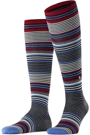 Burlington Herren Kniestrümpfe Stripe M Kh Wolle lang gemustert 1 Paar, , 40-46