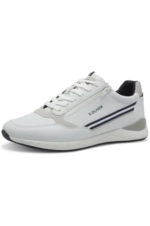 QS by s.Oliver Herren Sneaker flach mit Reißverschluss Sportlich, (White), 41 EU
