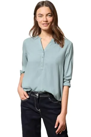 CECIL Damen B345547 Bluse in Unifarbe, , M