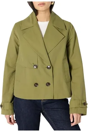 THE DROP Mara Cropped Trench Trenchcoats, , XS