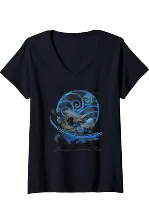 Avatar Damen Die letzte Airbender Katara Water T-Shirt mit V-Ausschnitt
