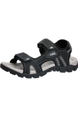 LICO Unisex Lealman V Sandalen, Schwarz/Grau, 41 EU