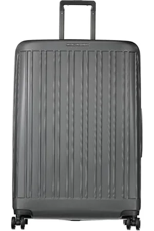 Piquadro Seeker Großer Trolley aus Polycarbonat und Leder mit Fassungsvermögen 98,00 l, EIN Fach, , L, Seeker Trolley, groß, 4 Räder aus Polycarbonat_Leder, , L, Seeker Trolley, groß