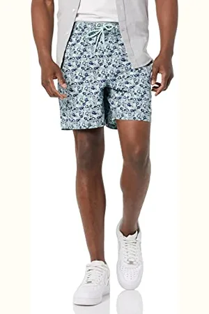 Amazon Herren Shorts mit Kordelzug und 15 cm Innenbeinlänge, , M