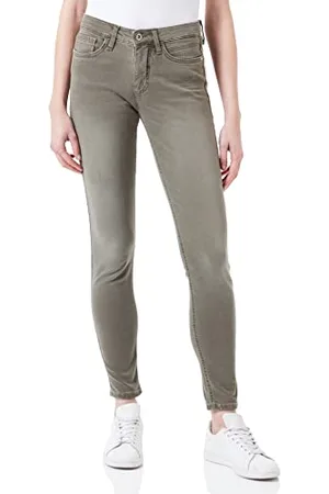 Camel Active Womenswear Damen Womenswear 5-pocket Slim Jeans, Grün ( 31), 26W / 32L
