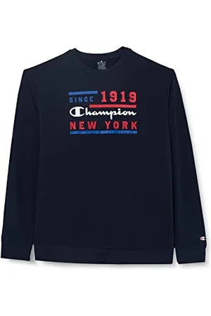 Champion Herren Legacy Graphic Shop Authentic Powerblend Terry Crewneck Hoodie, Blu Marino, XXL