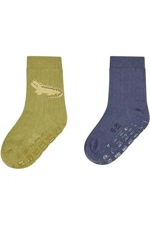 Sterntaler ABS Socken Doppelpack Motiv Krokodil und Rippenmuster - Kinder Stoppersocken - ABS-Motiv auf Sohle - Krabbelsöckchen - Baby und Kinderstrümpfe, , Größe 24