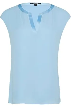 Comma, Blusenshirt mit Satinblende 34