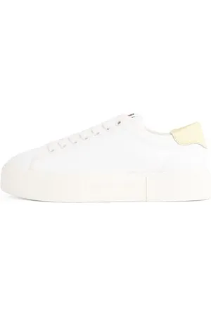 Tommy Hilfiger Damen Canvas Sneaker Flatform Elegant, Weiß (Ecru), 41