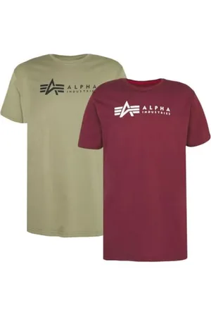 Alpha Industries Herren Alpha Label T 2 Pack T-Shirt, , S (2er Pack)